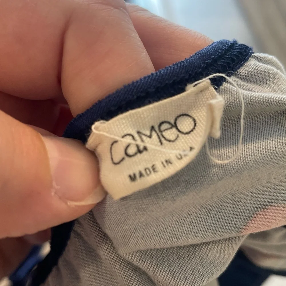 Cameo blue with red cherries novelty bralette small - Picture 7 of 8